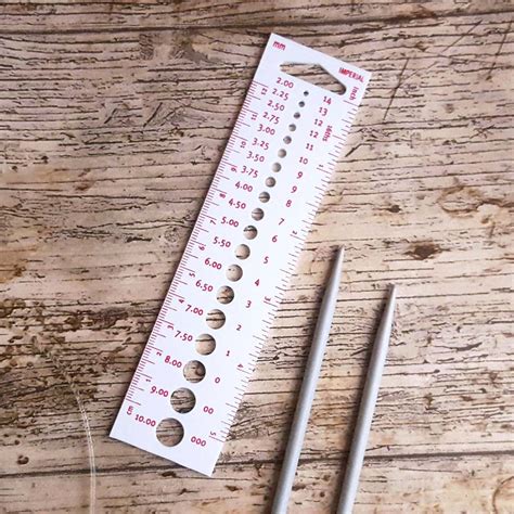 Knitting Gauge Imperial And Us Knitting Needle And Crochet Etsy