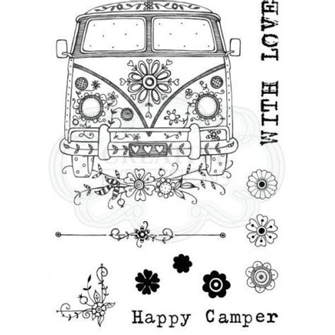Pink Ink Designs A6 Clear Stamp Set Camper