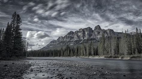 Castle Mountain Banff National Park Wallpaper Backiee