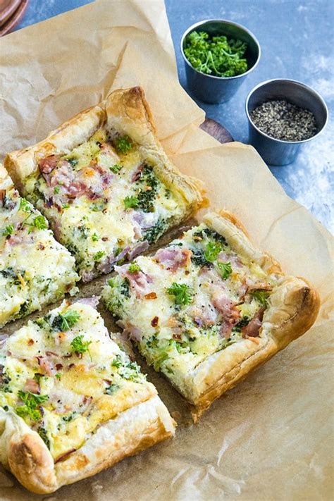 Puff Pastry Quiche With Broccoli Ham And Cheese Must Love Home