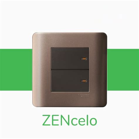 Schneider Electric Zencelo 16ax20a 2 Gang 1 Way Full Flat Switch With
