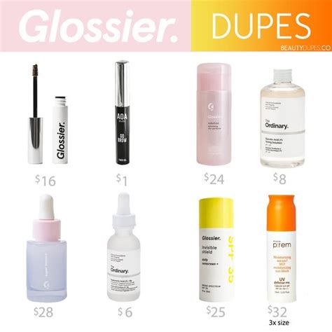 Glossier Dupes Skincare Dupes Glossier Dupes Makeup Dupes
