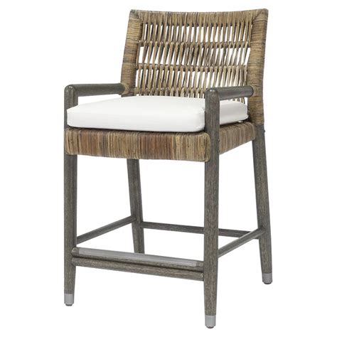 Wicker counter stools come in a huge range of styles and designs so they can most definitely suit your needs and your personal tastes. Palecek Navarro Coastal Beach Woven Wrapped Wicker ...