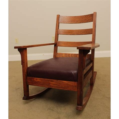 Antique Mission Oak Rocker Rocking Chair Chairish
