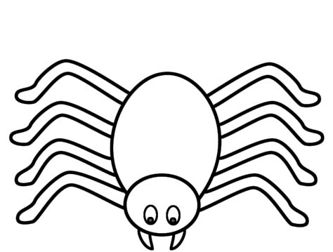 He has eight legs even though in this picture he seems to have six legs and two hands. Cute Spider Coloring Pages - GetColoringPages.com