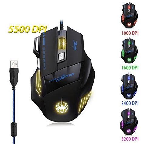 Buy Wired Gaming Mouse Zelotes Professional Led 7 Button T80