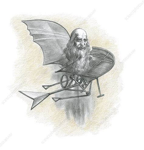Leonardo Da Vinci Sketches Of Flying Machines