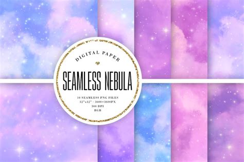 Nebula Seamless Patterns Pastel Galaxy 854499