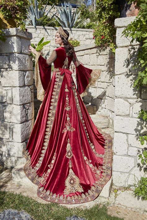 Ottoman Red Kaftan Set Turkish Traditional Clothes Kaftan Online Turkish Wedding Dress