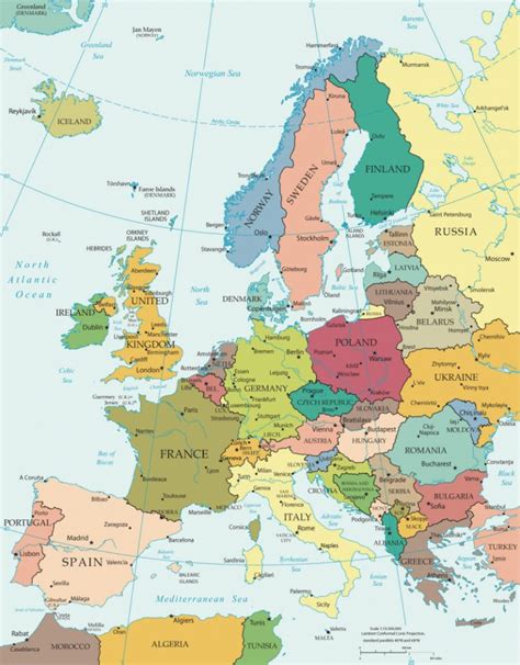 Political Map Of Europe Free Printable Maps Images