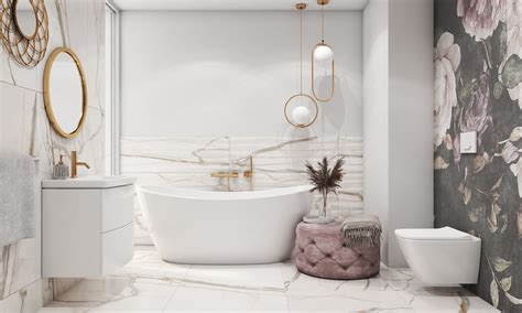 Mała łazienka w stylu glamour | Komfort