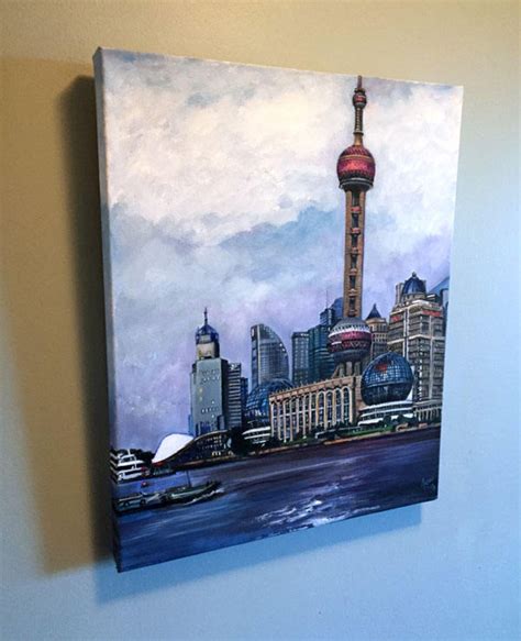 Shanghai Cityscape Original Oil Painting 16x20 Etsy