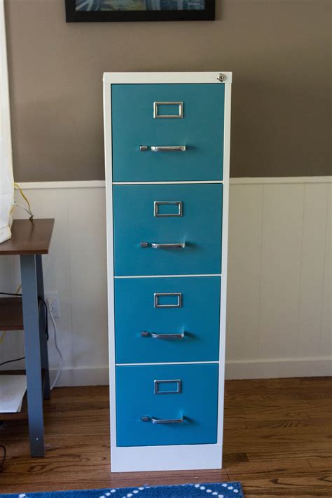 Best diy filing cabinet makeover from diy metal file cabinet makeover add a longer top to. How to Paint and Makeover a Metal File Cabinet • Rose ...