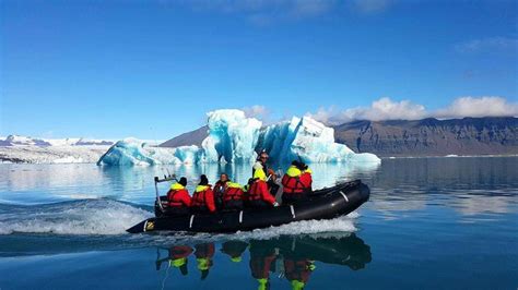 Jökulsárlón Glacier Lagoon Zodiac Boat Tour Iceland Adventure Tours