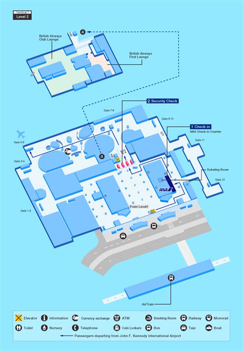 John F Kennedy Airport New York Map Map