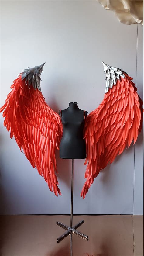 Wings Cosplay Angel Wings Costume Red Devil Wings Adult Etsy