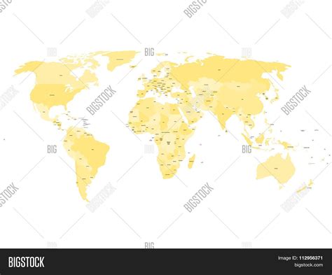 World Map Names Vector And Photo Free Trial Bigstock