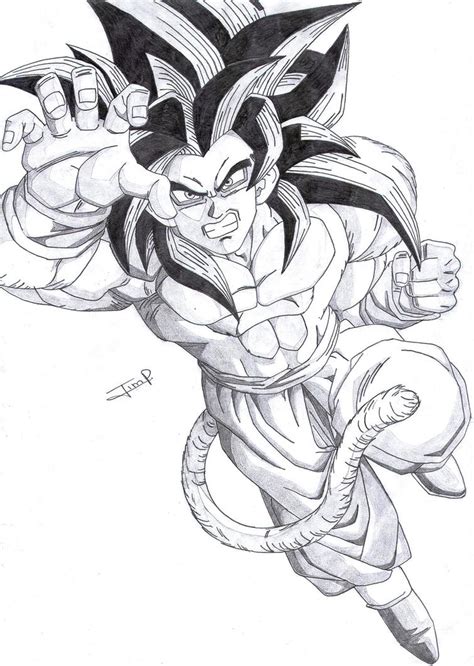 Goku Ssj4 Dibujo A Lapiz Imagui