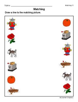 Matching the object prtintable sheets fo rtoddlers. Matching Objects (Long O Words) Activity Sheets by Zoomer ...