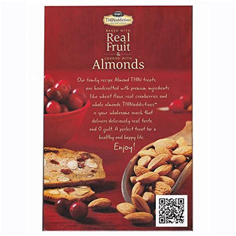 Nonnis Thin Addictives Cranberry Almond Thins 44 Ounce Pack Of 3