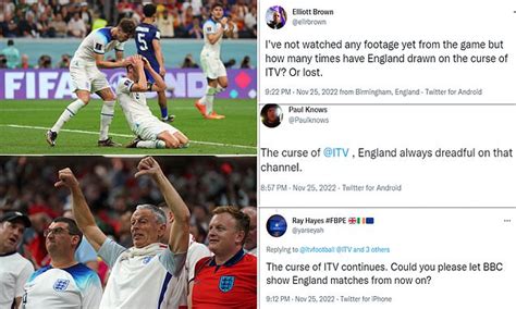 england fans blame the curse of itv for three lions dismal draw against usa in qatar world
