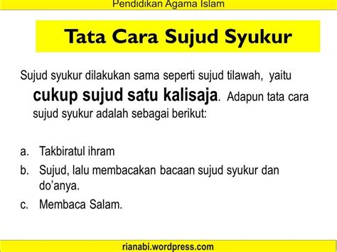 Bersyukur bisa dilakukan dengan banyak cara, bisa dengan ucapan atau perbuatan. Tata Cara Dan Bacaan Sujud Syukur - Menata Rapi