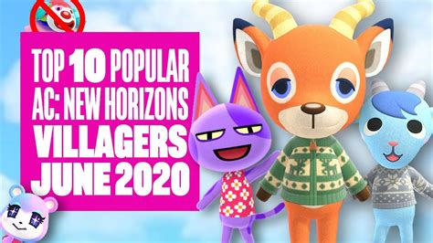 Top Ten Most Popular Villagers In Animal Crossing New Horizons June