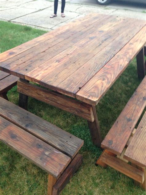 Check spelling or type a new query. Reclaimed barn wood pic nic table | Outdoor picnic tables ...