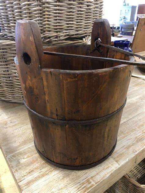 Vintage Wooden Bucket — Ark Vintage Vintage Retro Urban Reclaimed