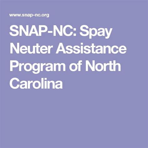 Snap Nc Spay Neuter Assistance Program Of North Carolina Spay