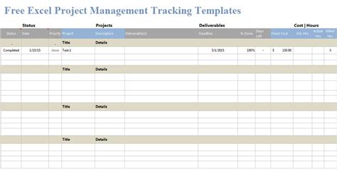 It has become an industry norm for project managers to work on multiple projects. Free Excel Project Management Templates - Project ...