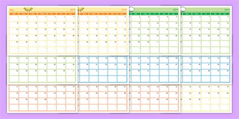 This agenda consists of 12 columns one for each month of the year. Academic Year Planner Template 2018-2019 (teacher made)
