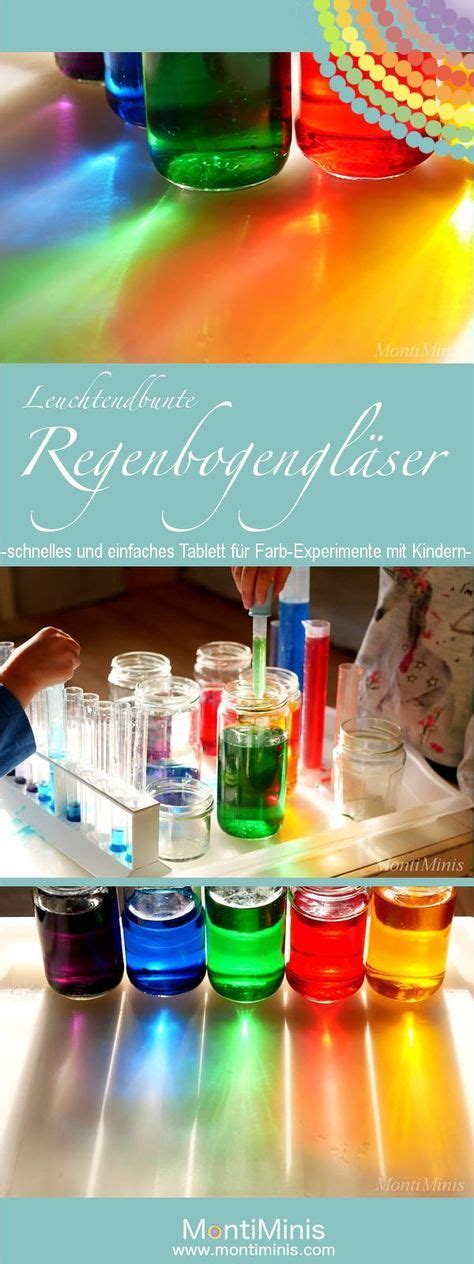 Regenbogengläser Experimentieren Mit Farben Montessori Blog And Shop