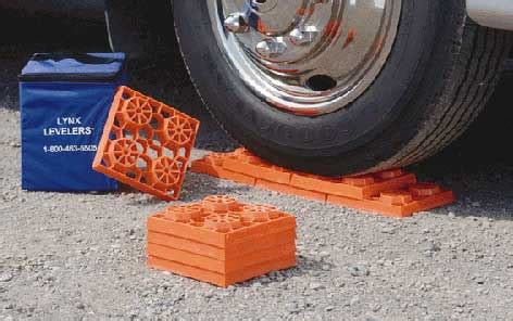 You can also use diy wood leveling blocks instead of plastic leveling blocks. Basic Camper Leveling and Setup