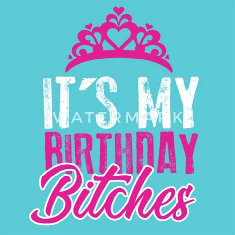 Its My Birthday Bitches T Idea Womens V Neck T Shirt Spreadshirt