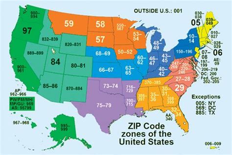 Zone Improvement Plan Zip Code Map