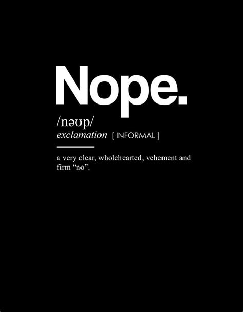 Nope Funny Definition 3 Funny Dictionary Meaning Minimal Modern