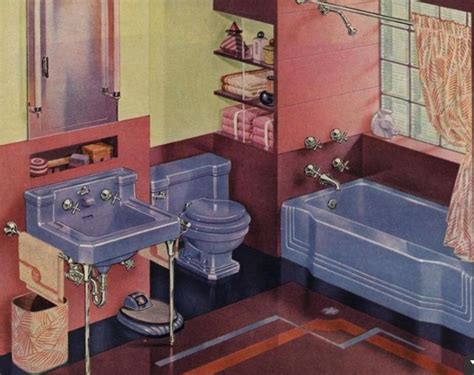 All of that hard work definitely paid off, because her retro basement bath looks great. 17 Best images about 1940s Bathroom on Pinterest ...