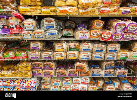 Packages Of Various Brands Of Bread Are Seen In A Supermarket In New York On Thursday July 6