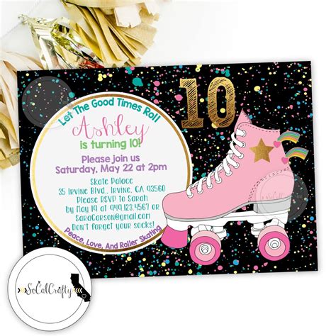 25 Ideas For Roller Skating Birthday Party Invitations Home Inspiration And Ideas Diy Crafts