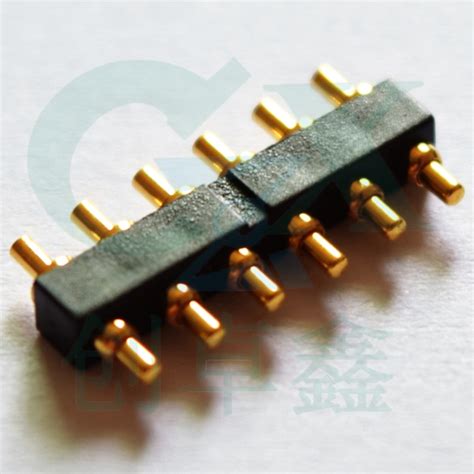 Pitch 254mm 6pin 2075mm Male Pogo Pin Connector Pogo Pin Connector