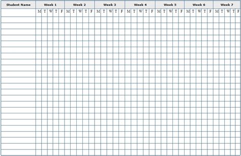 Blank Attendance Sheet Template