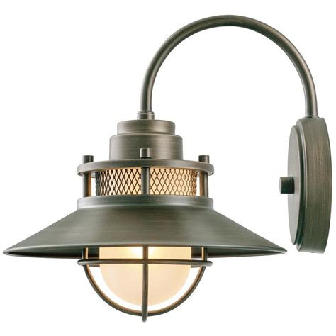 Globe Electric Liam Collection 1 Light Bronze Outdoor Wall Sconce With