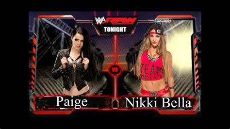 Wwe 2k16 Raw Nikki Bella Vs Paige Youtube