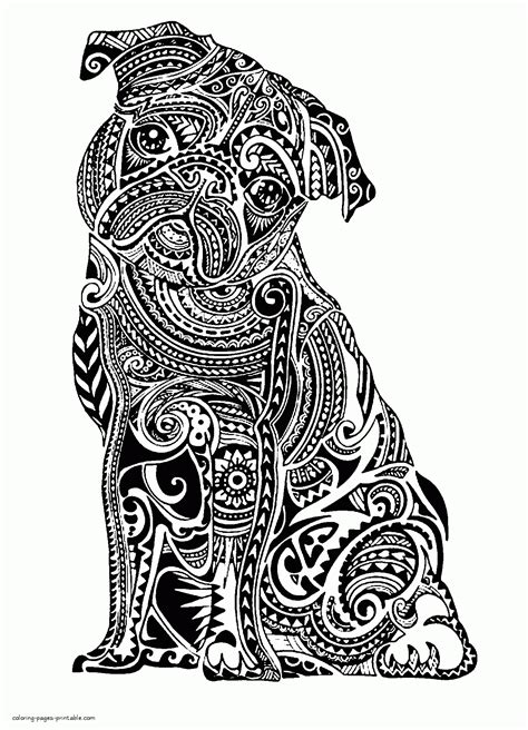 43 Animal Coloring Pages For Adults Dog