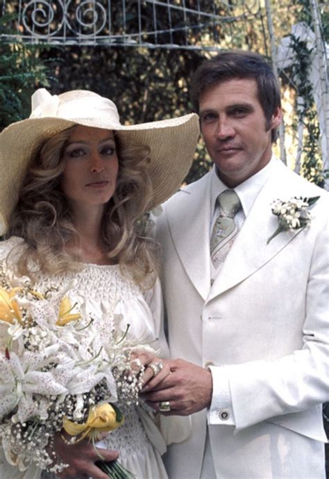 Farrah Fawcett Actress Model Charlies Angels1970s Celebrity Wedding