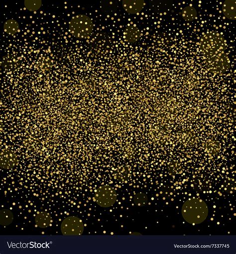 Shiny Golden Glitter On Black Background Vector Image