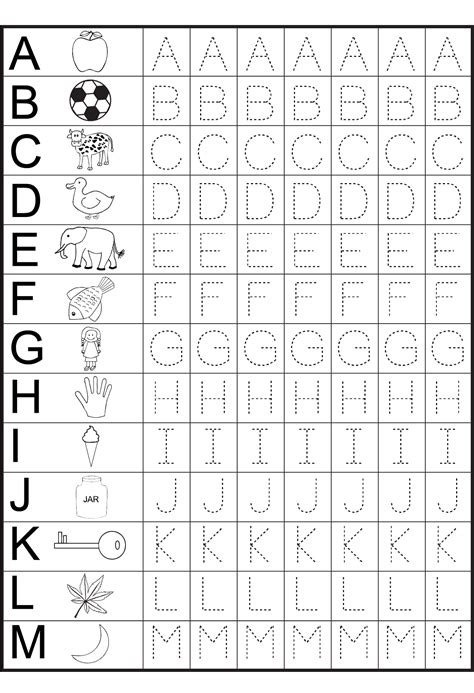 Printable Traceable Alphabet Free Letters Worksheets Kindergarten
