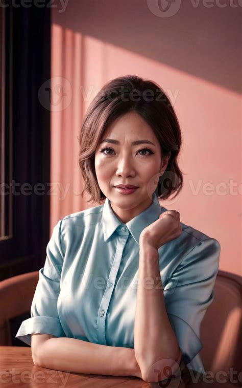 Beautiful Middle Aged Asian Woman Generative Ai Stock Photo At Vecteezy