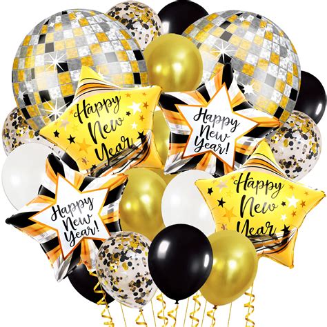 Buy Huge Happy New Year Balloons Set 40 Pieces New Years Balloons